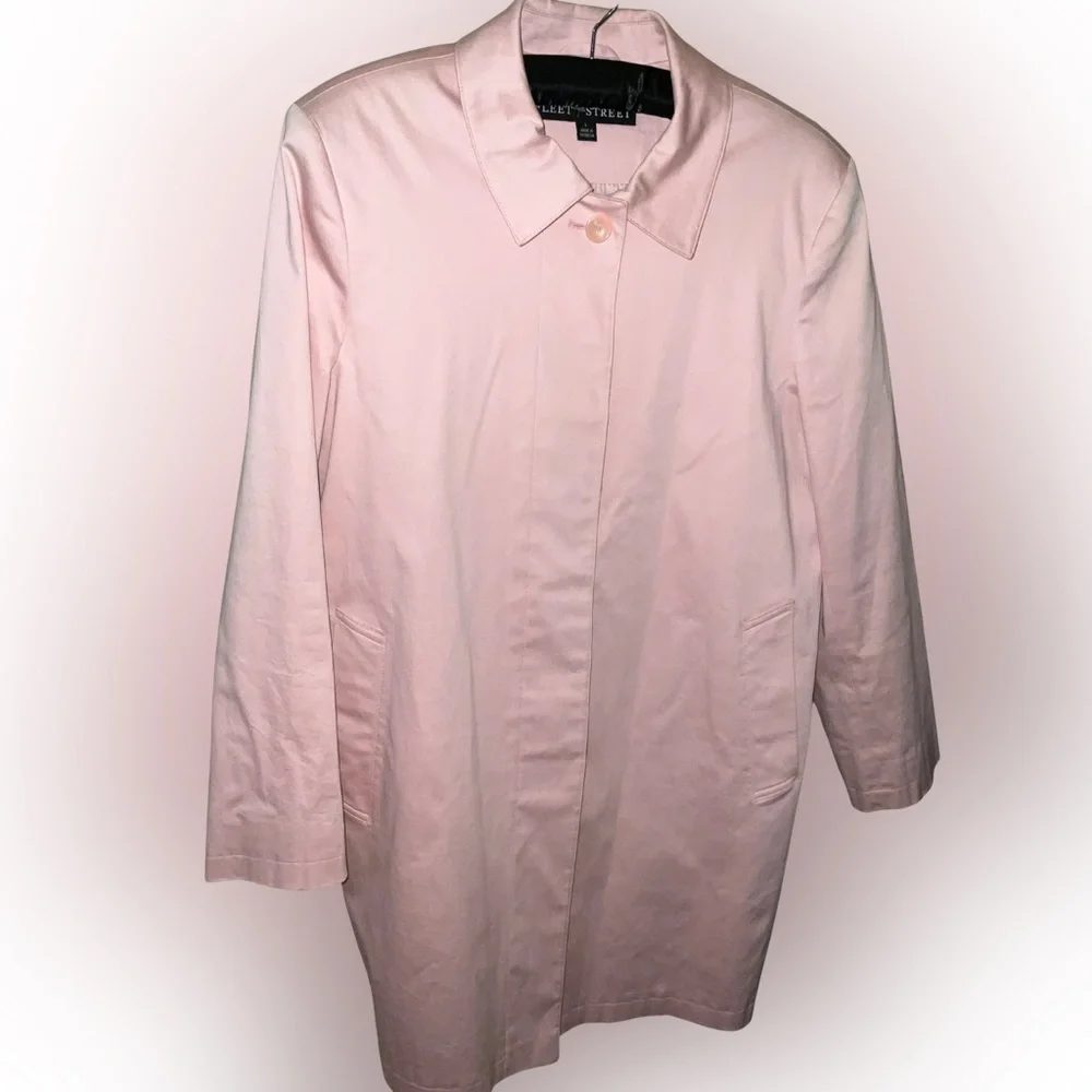 Blush Pink Cotton Blazer Jacket Runway Color Large Button - Picture 2 of 9